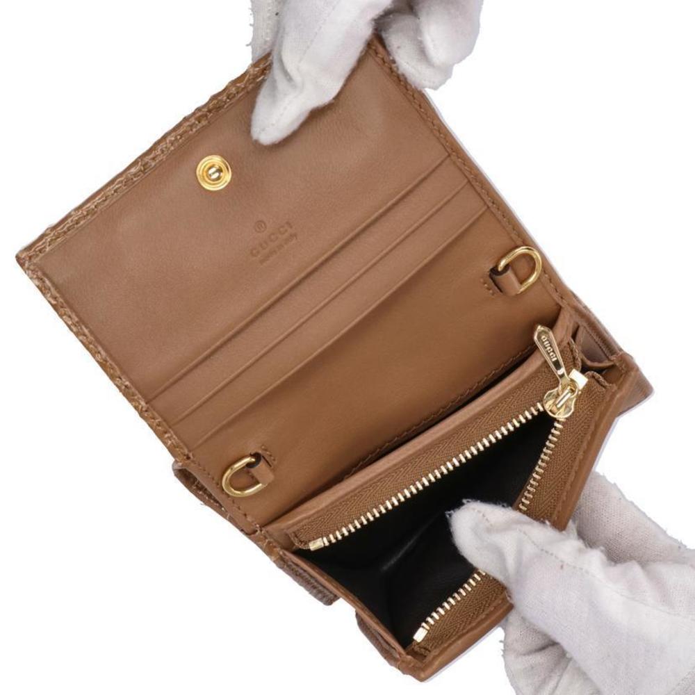 Gucci Zumi Python Chain Wallet Brown - image 6